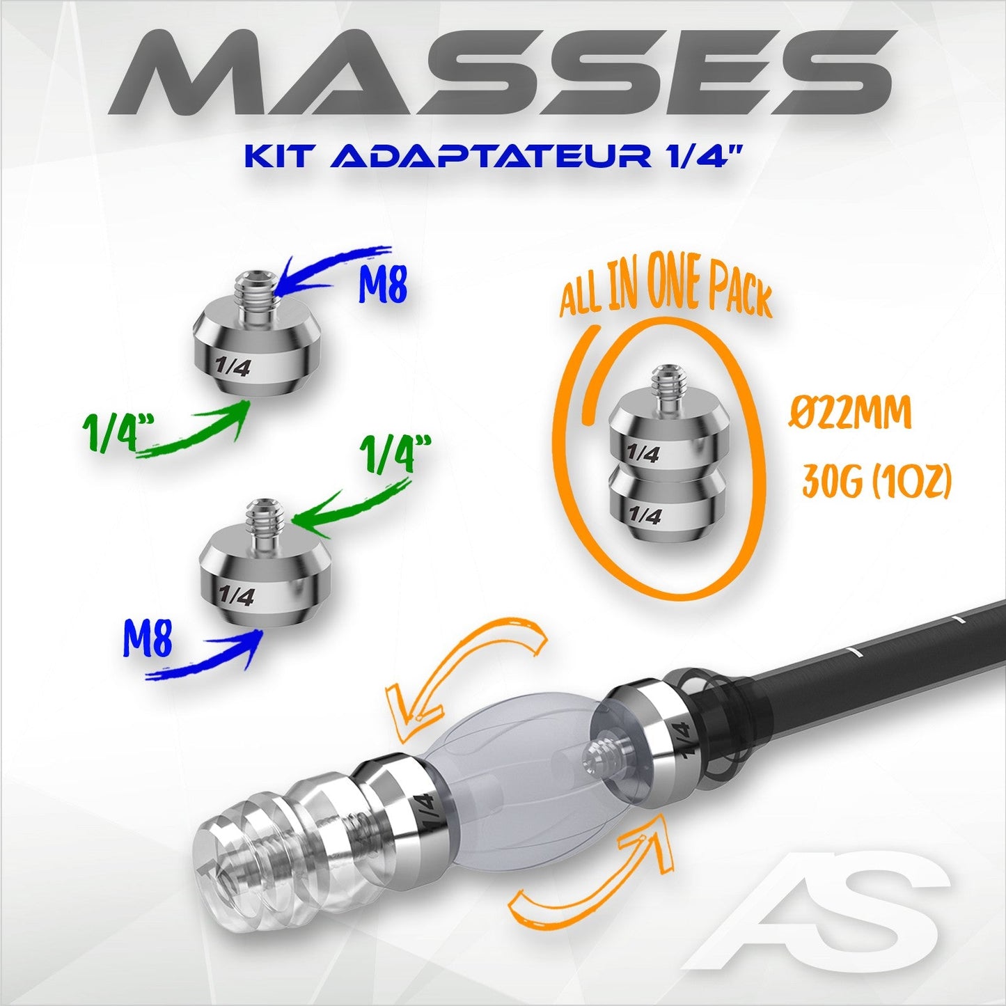 Arc Systeme Pulse KIT ADAPTER 1/4'' 60