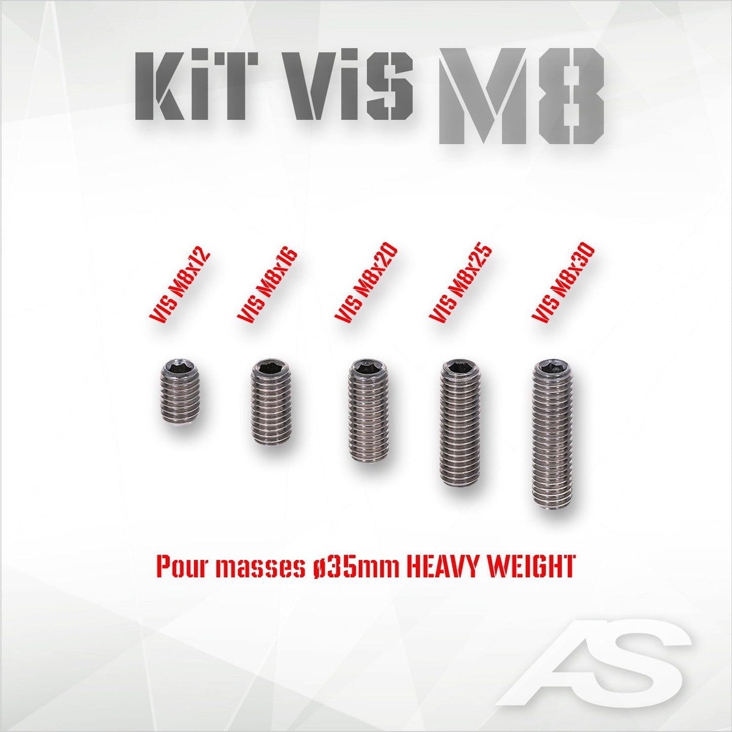 Arc Systeme Pulse KIT M8  SCREWS HW  M8-12/16/20/25/30